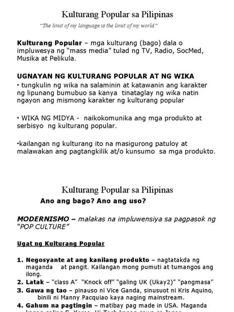 (PDF) Kulturang Popular sa Pilipinas .